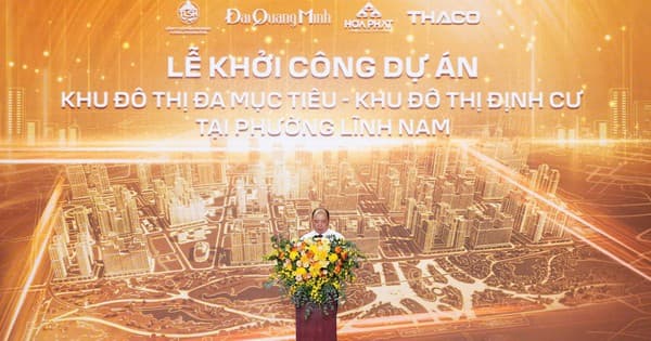 Liên danh Đại Quang Minh - THACO - Hòa Phát - Tập đoàn Tương Lai Sông Hồng khởi công 2 dự án quy mô 267ha theo mô hình "đô thị bọt biển" ngay tại phường Lĩnh Nam (Hà Nội)