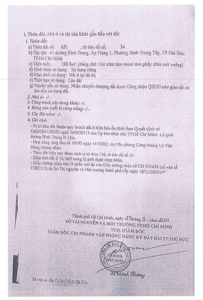 Bán lô đất số 45 Bình Trưng, Q2, TPHCM, giá 57tr/m2 - Ảnh 2