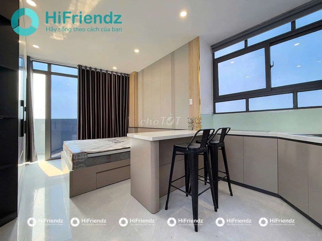 1PN tách bếp STUDIO FULL nội thất đi bộ qua được Metro Tân Cảng