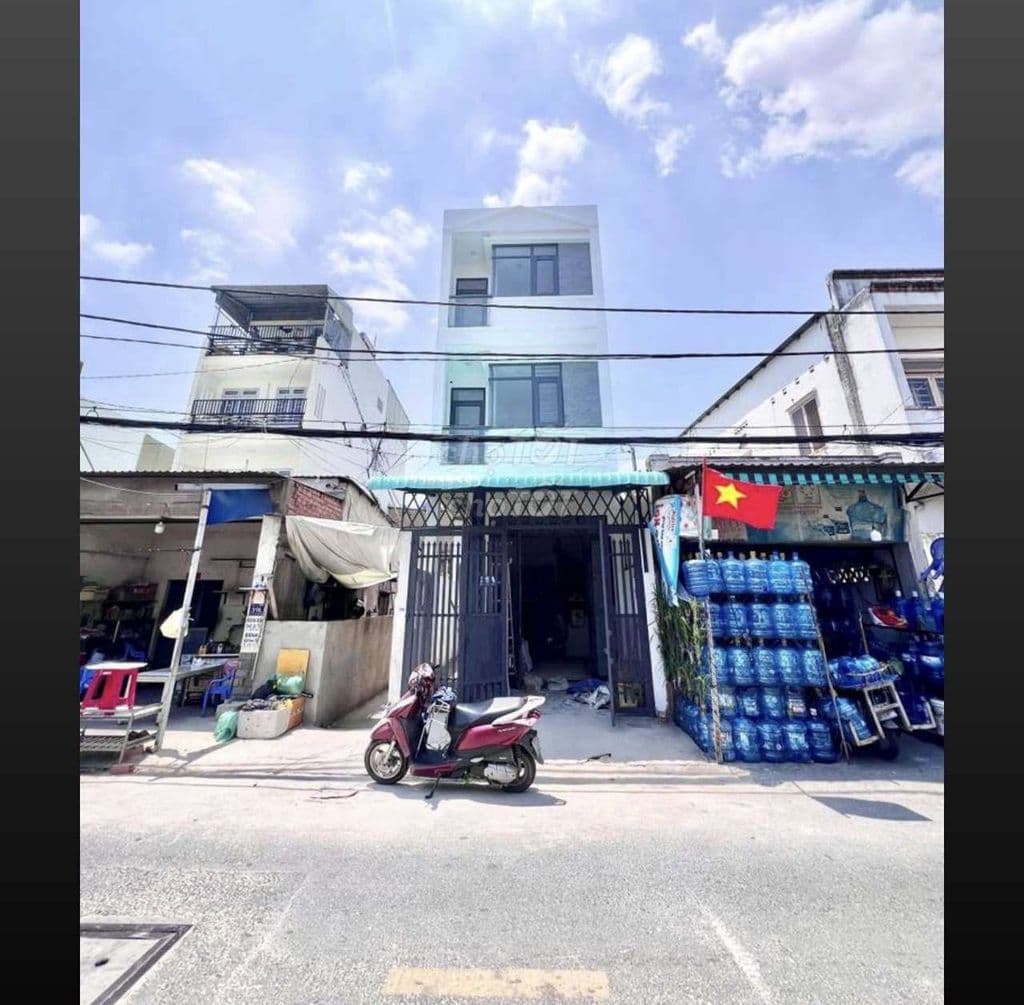 nhà mặt tiền 4x25m đúc 2 lầu + 4 phòng trọ cho thuê Hiệp thành 06