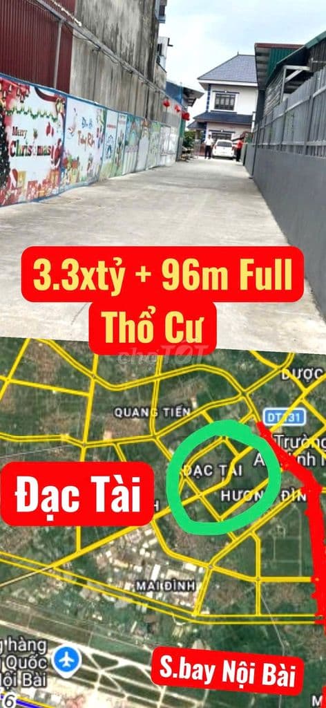 3.3x tỷ Có Ngay Lô Đất Đạc Tài 96m Full Thổ cư,mt lớn, đường Rộng