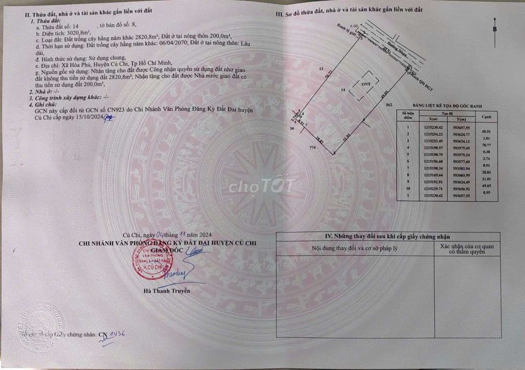 BÁN GẤP ĐẤT MẶT TIỀN SÔNG LU 2 – CỦ CHI