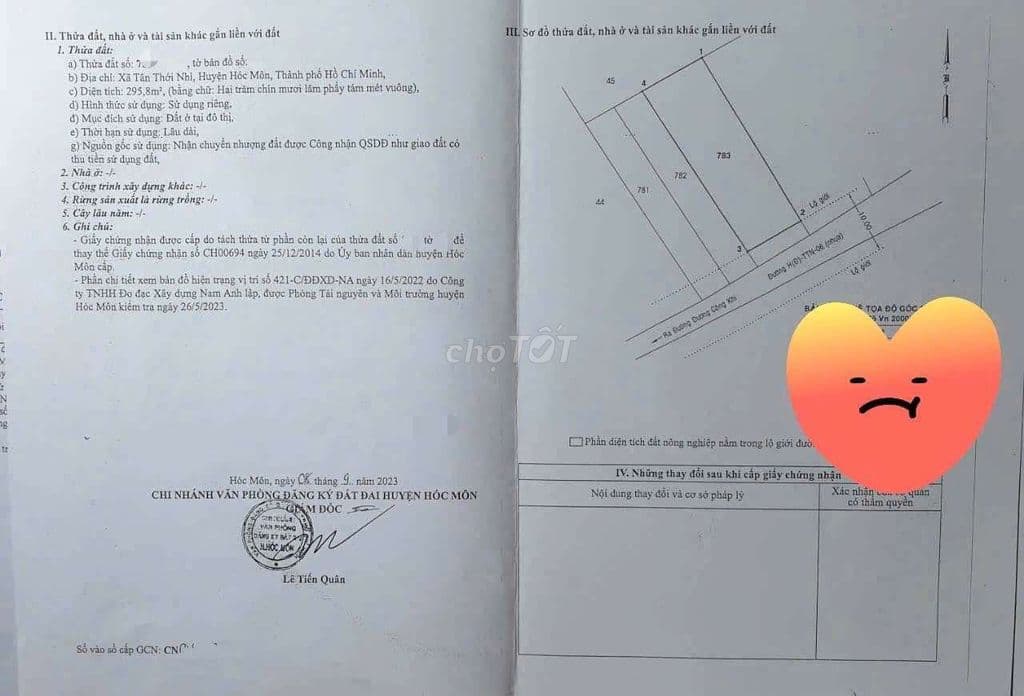 Đất 10x33m Shr full Thổ Cư Sát Dự Án Vinhomes Hóc Môn - Giá Tốt. - Ảnh 3