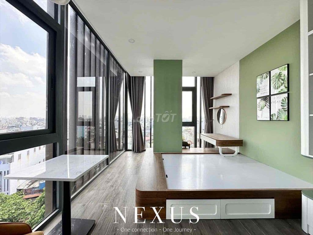 Căn hộ cao cấp 1pn full nội thất cửa kính mới xây