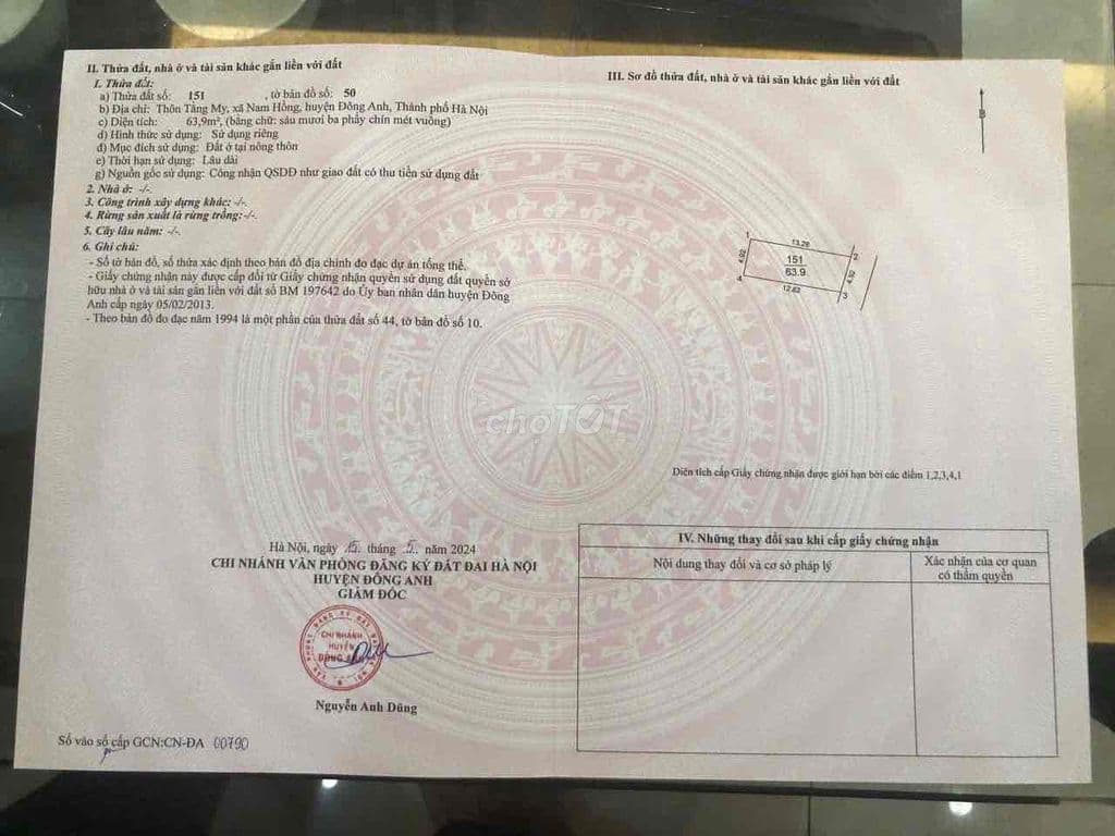 đất sổ đỏ 64m2 tại đông anh - Ảnh 3
