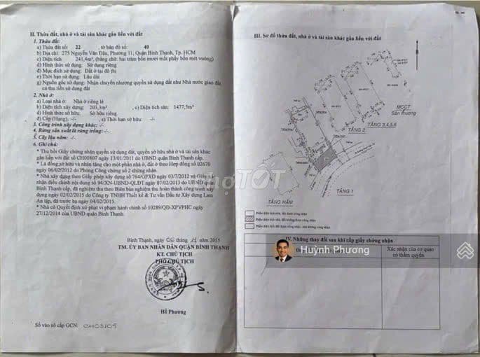 Chính chủ bán gấp toà nhà mt Nguyễn Văn Đậu 250m2 7lau, 89,9tỷ