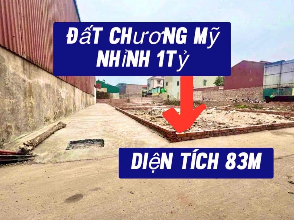 Nhỉnh tỷ lô2 mặt tiền đất chương mỹ