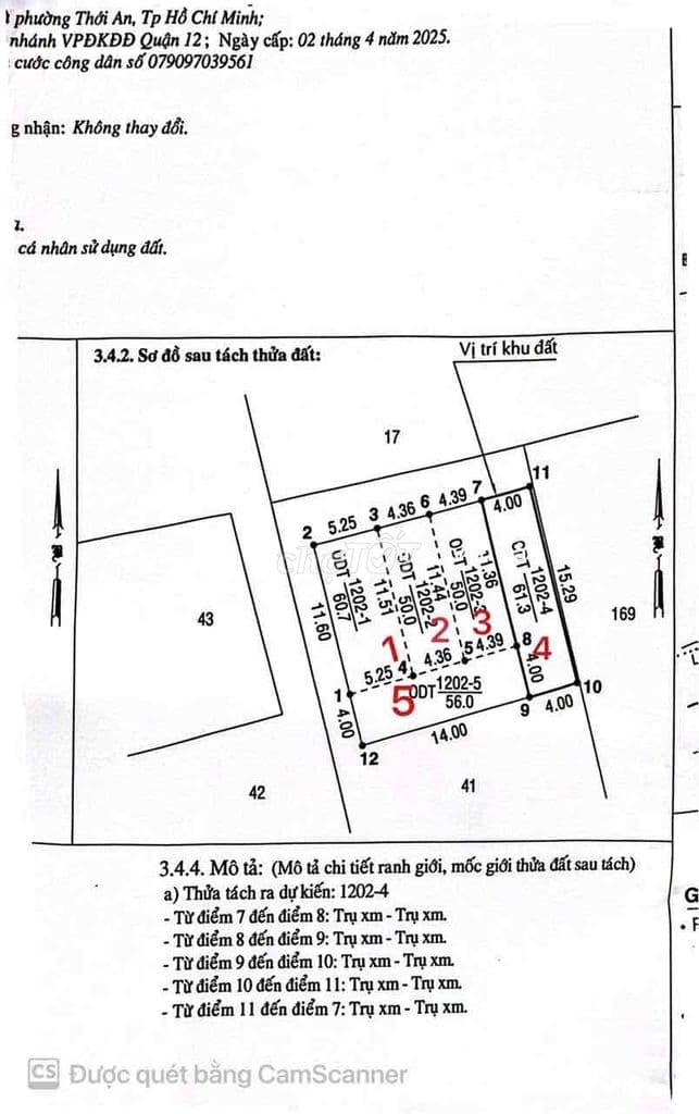 4,4m x11,5 đất thạnh xuân 52