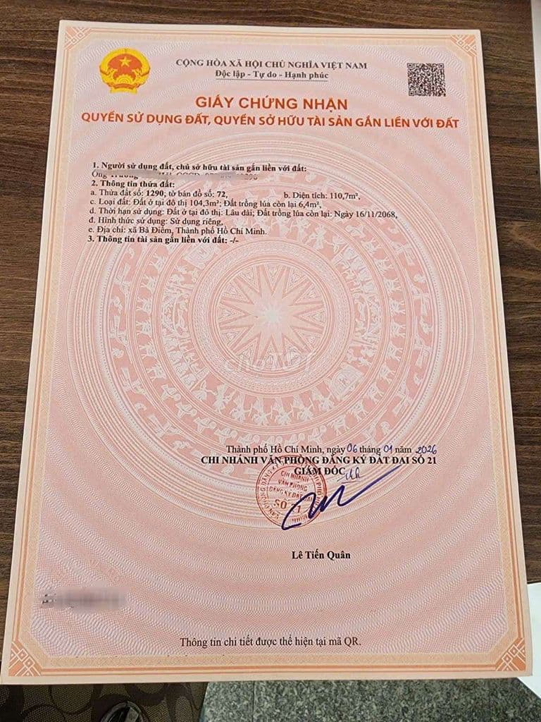 Nhanh tay kẻo lỡ! Lô góc 2 MT đường nhựa 8m cực đẹp tại Bà Điểm. - Ảnh 2