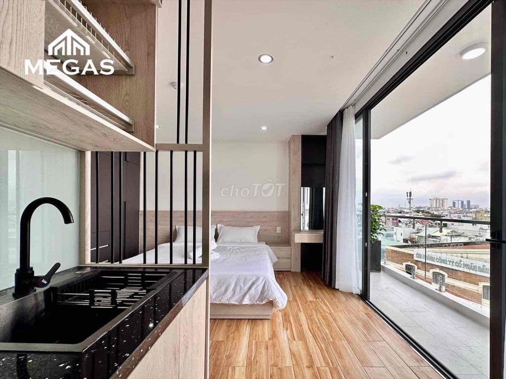 🔥cho thuê căn hộ an ninh - full nội thất bancol - ngay vườn lài