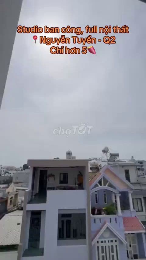 Studio ban công full nội thất ở Nguyễn Tuyển - Q2 chỉ hơn 5 🍠