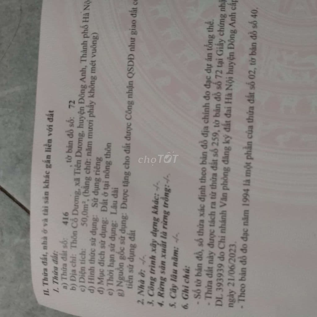 Bán đất thổ cư 50m2 chính chủ - Ảnh 2