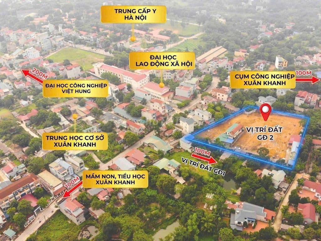 2 tỷ có 100m2 đất Sơn Tây Hòa Lạc cạnh 4 trường Đại Học - Ảnh 3