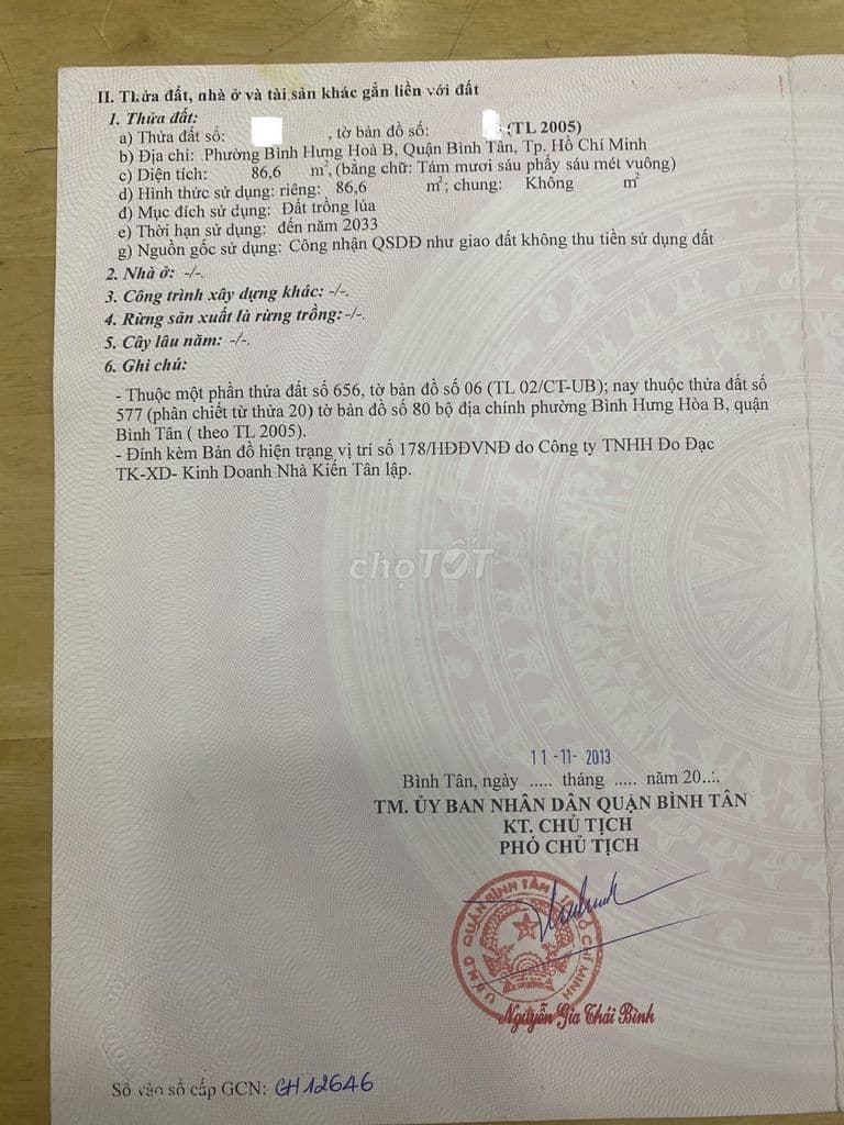 Cần bán lô đất kế bên cạnh khu tái định cư Q5 (KDC Vĩnh Lộc) - Ảnh 2