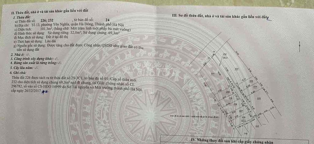 C CHỦ BÁN 100m2. ĐÃ CHIA 3 SỔ TỔ 13 YÊN NGHĨA HÀ ĐÔNG HN - Ảnh 3