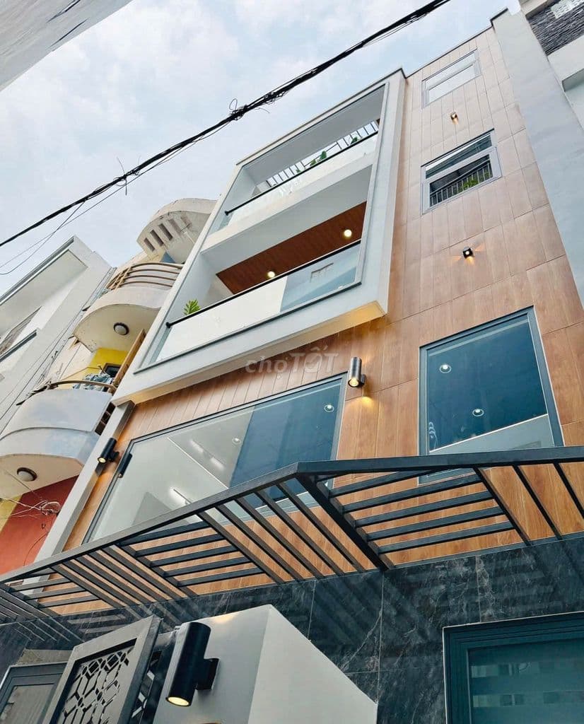 Nhà mới xây hẻm 5m Lê Văn Quới, 44m2, 4 tầng BTCT, 4 PN, có sân thượng