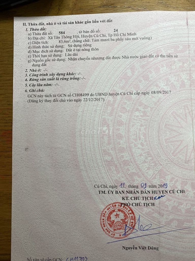 Đất thổ cư ngay Suối Lội, xã Củ Chi - Ảnh 2