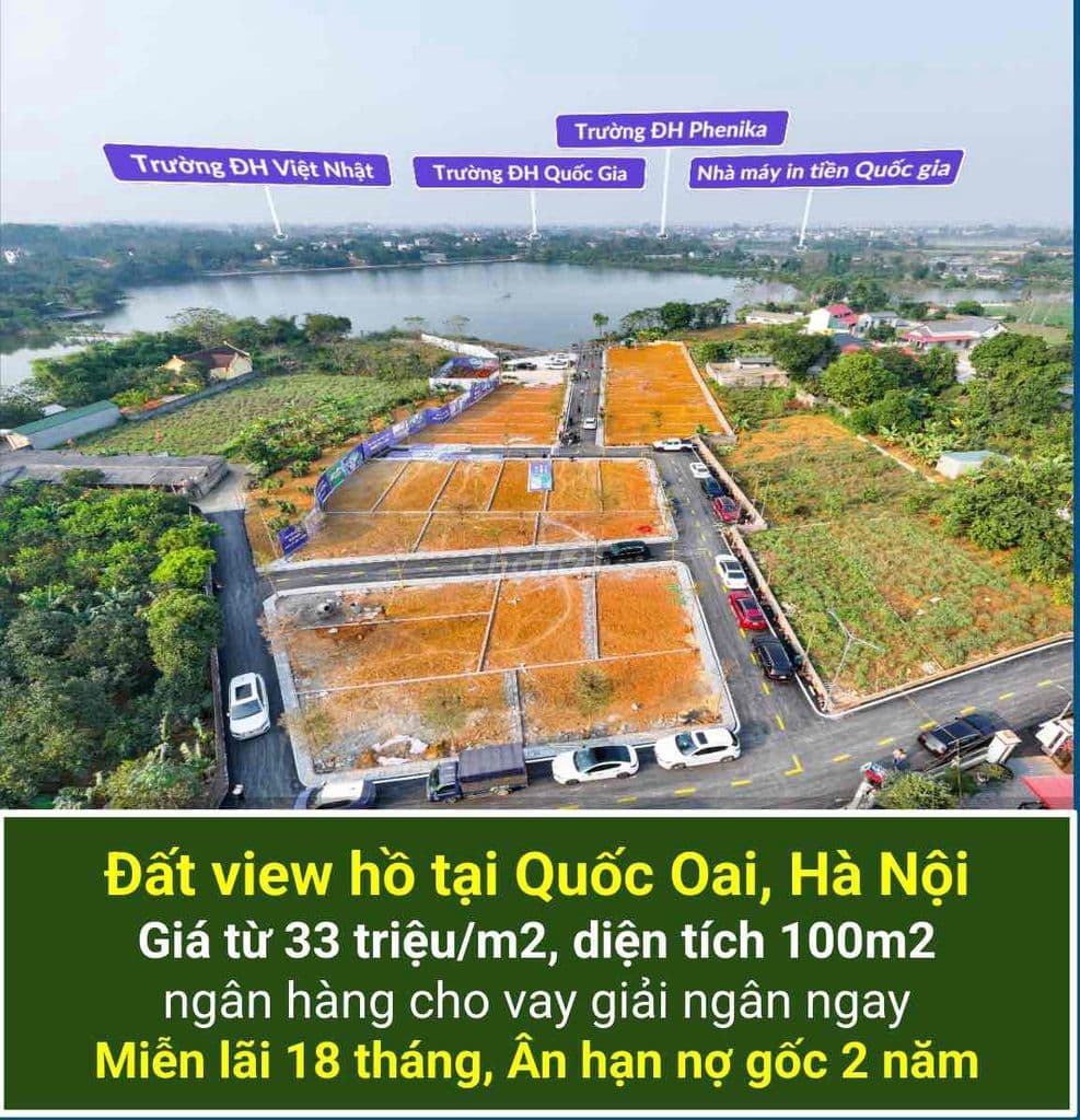 Bán Đất View Công Viên Hồ Tại Hoà Lạc - Ảnh 2