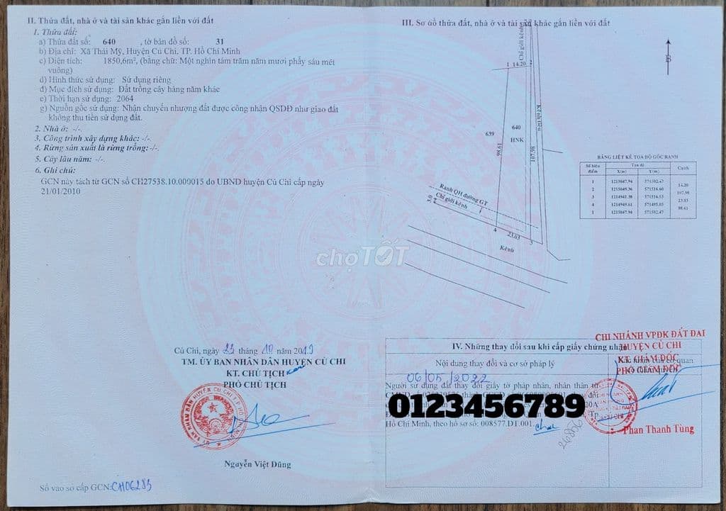 Chỉ 1.17tr/m, Thái Mỹ, Củ Chi. QH đất ở - Ảnh 2