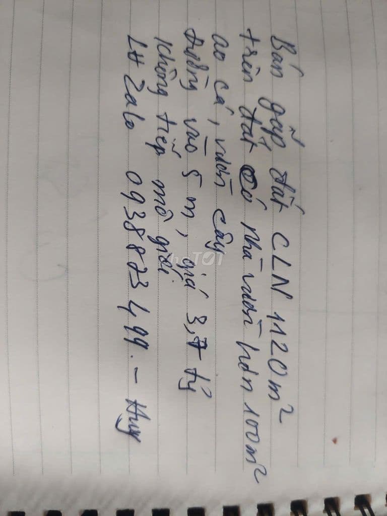 Bán gấp đất CLN 1120m2