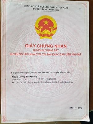 Bán nhà hẻm 20 Nguyễn Trãi trung tâm Ninh Kiều, đối diện Vincom Hùng
