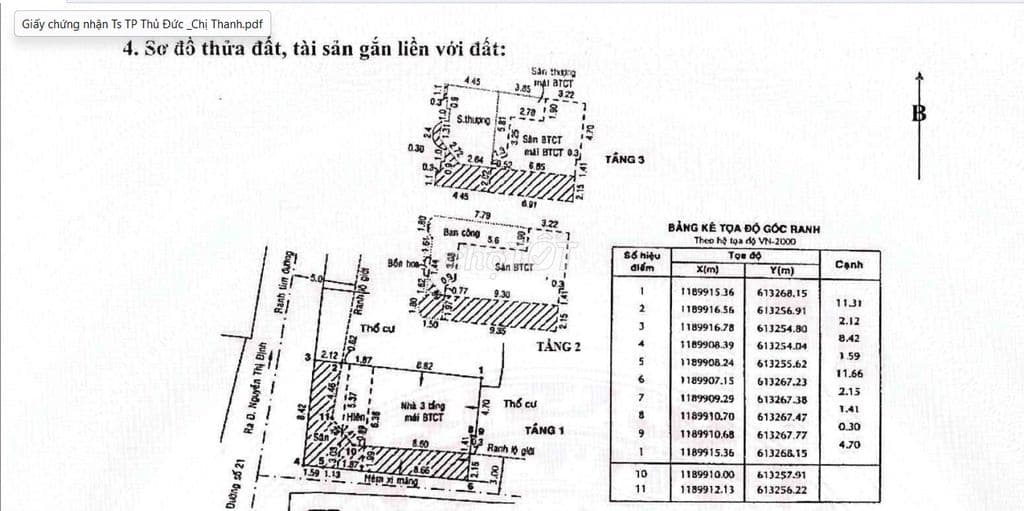 Góc 2MT (8.5x13.5m) đúc 3 tầng Đường số 21, Quận 2 - Ảnh 2