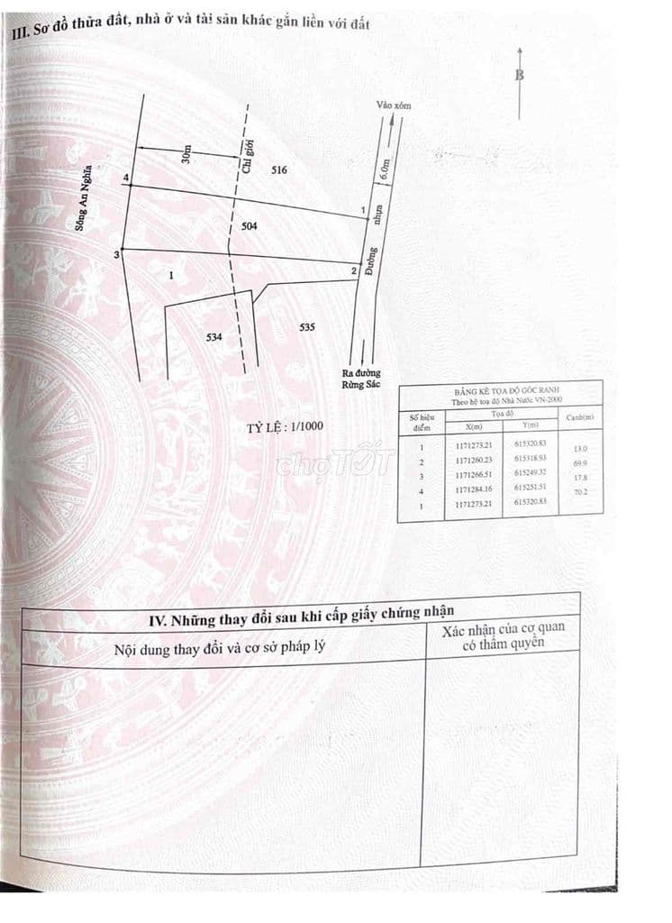 Bán lô vườn ngang 13m bám đường nhựa, cách An nghĩa Bình khánh tầm 700 - Ảnh 3