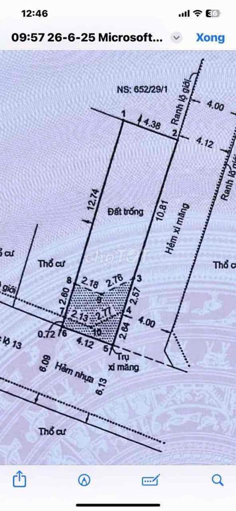 ĐẤT GÓC 2 MẶT TIỀN 4.12x16m HẺM 652 QL13, PHƯỜNG HIỆP BÌNH – TP. HCM - Ảnh 2