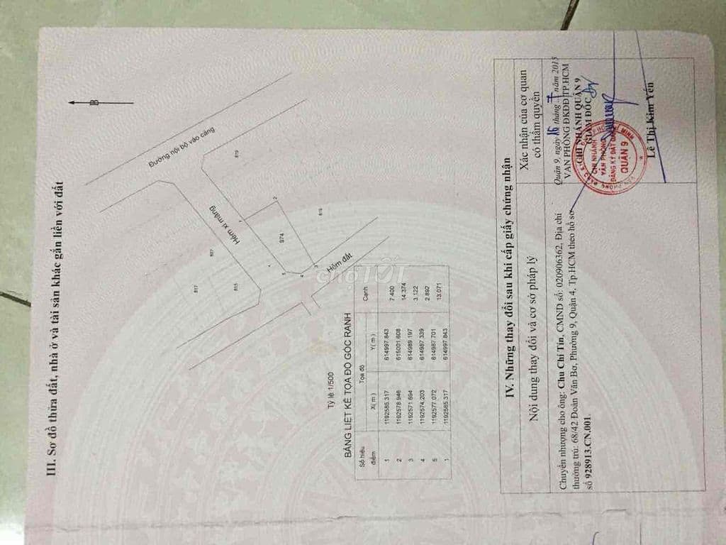 Bán đất hẻm xe tải Gò Cát, Phú Hữu, Thủ Đức