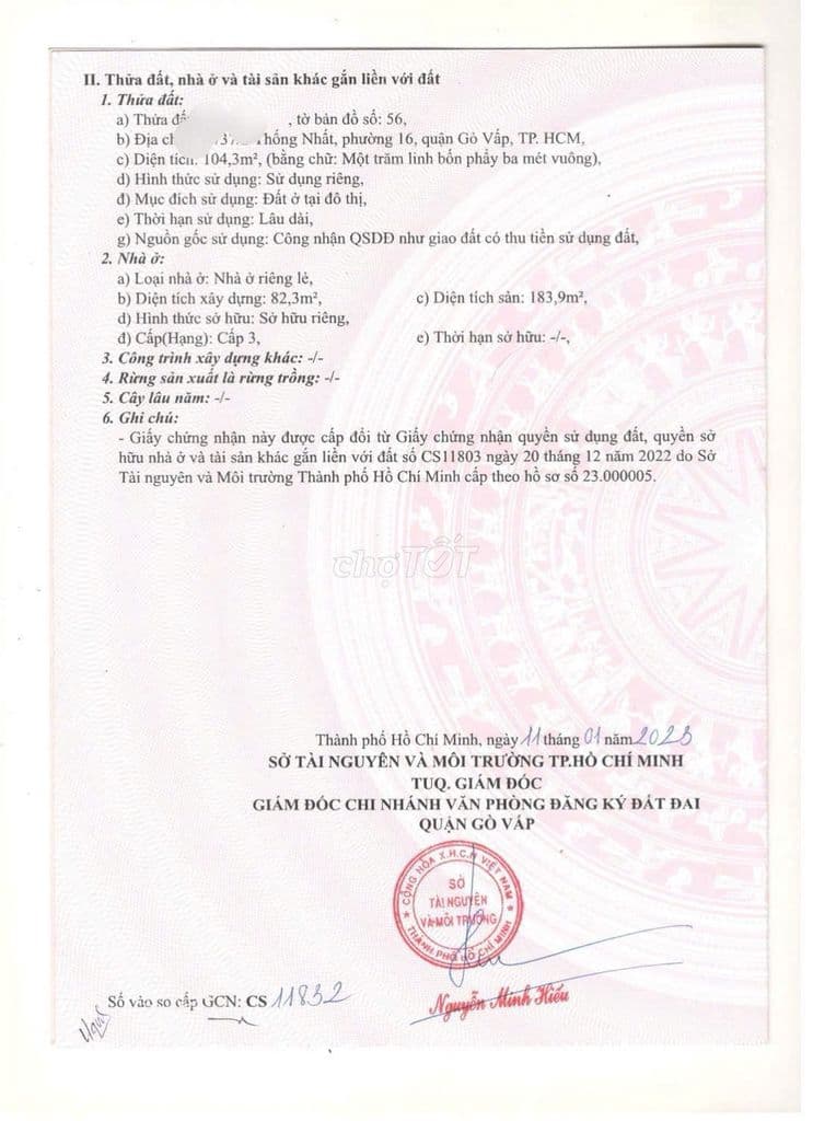 Bán nhà dt ngang đến 5.5x19m Thống Nhất P16. Giá chỉ 7ti4 thương lượng - Ảnh 3
