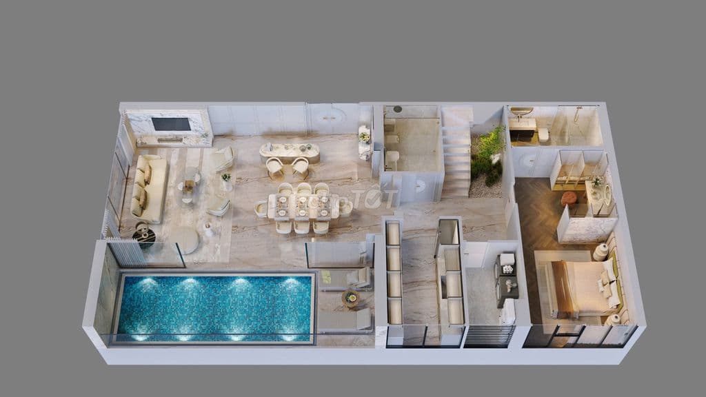 Bán Duplex Rivea Hoàng Mai 224m view hồ côngviên cạnh Times city 23 tỷ - Ảnh 3