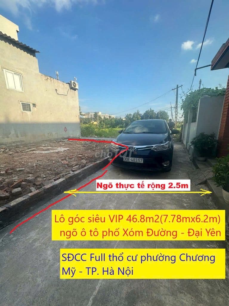 🔥 Đất 46.8m² sổ đỏ chính chủ – ô tô đỗ cửa – gần quốc lộ, gần UB - Ảnh 3