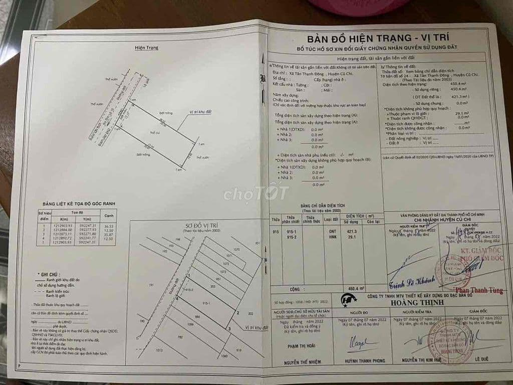 Đất chính chủ 12,5 x37m 450m2 Tân Thạnh Đông , Củ Chi - Ảnh 3