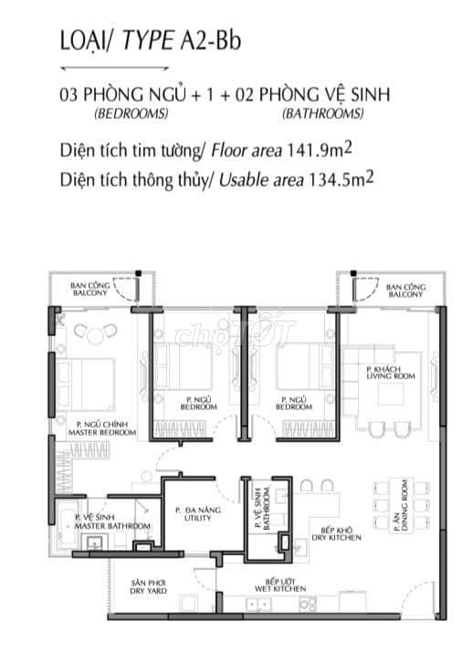 Bán căn 3PN+1 kho 141m2, Diamond Brilliant Celadon city, giá tốt