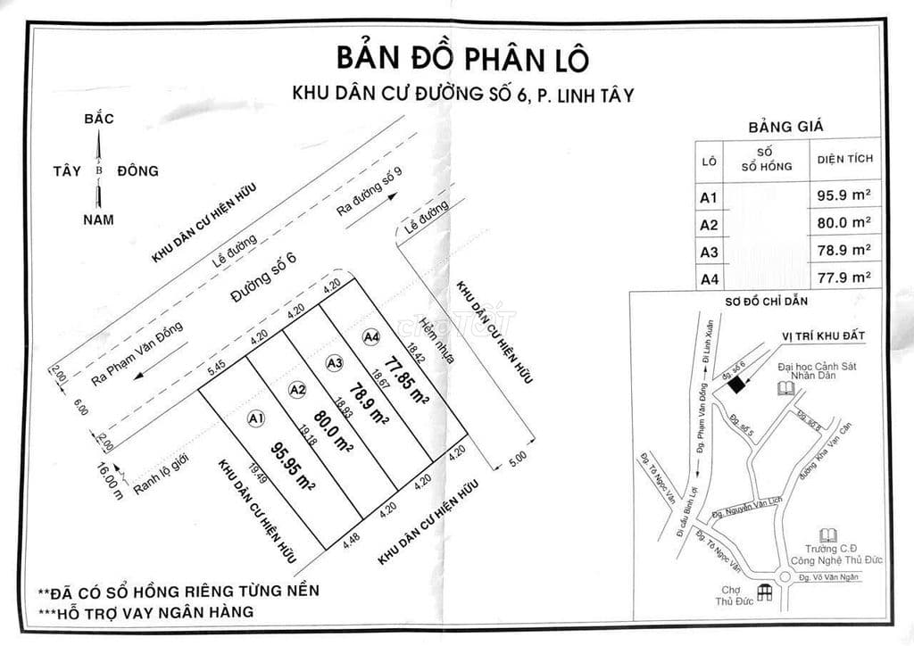 MẶT TIỀN KINH DOANH LINH TÂY_CÁCH PHẠM VĂN ĐỒNG 20M_NGANG 4.2M_79M2