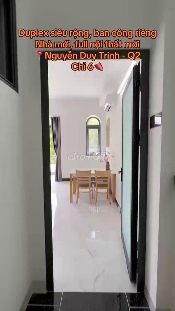 Cho thuê căn hộ Duplex Nguyễn Duy Trinh Quận 2 ban công full nội thất