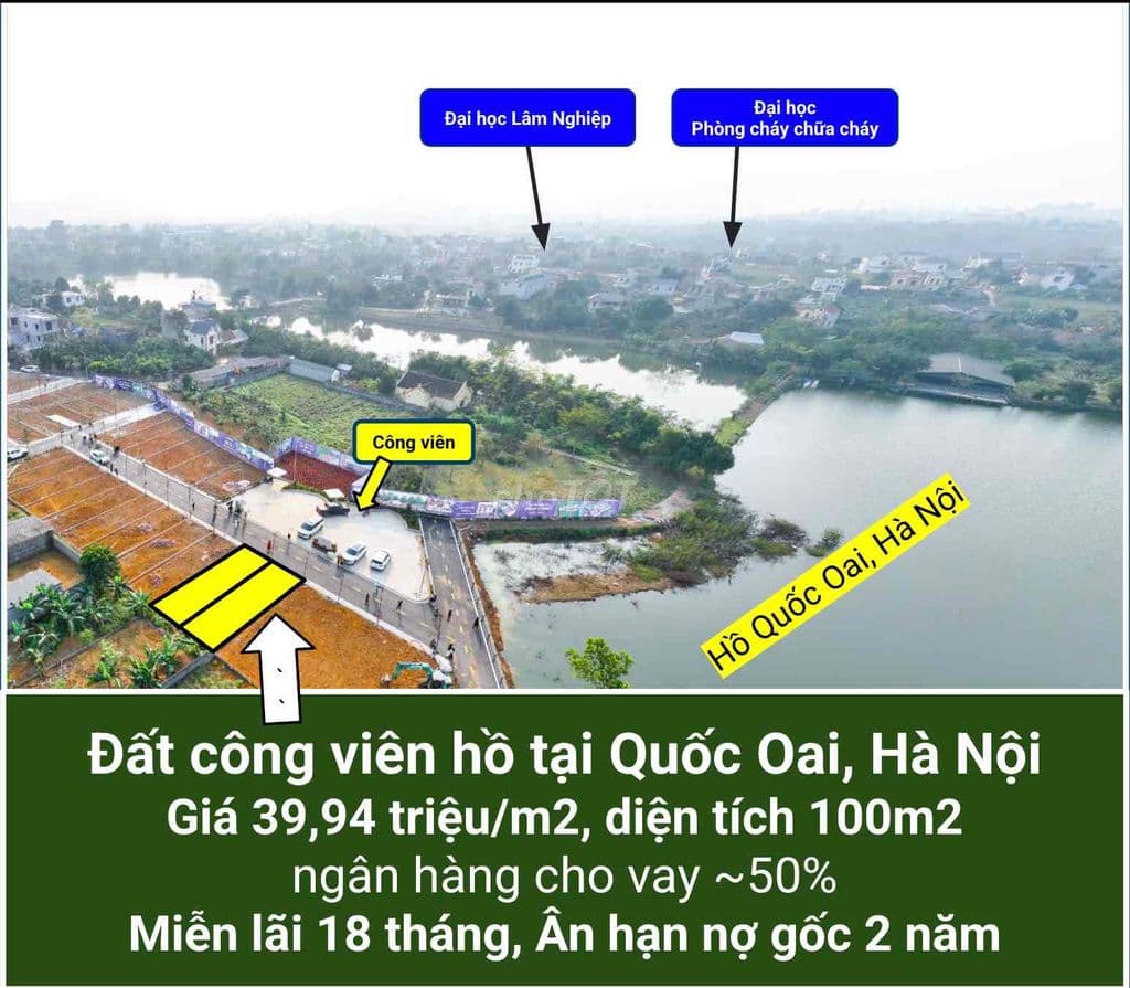 Bán Đất View Công Viên Hồ Tại Hoà Lạc - Ảnh 3