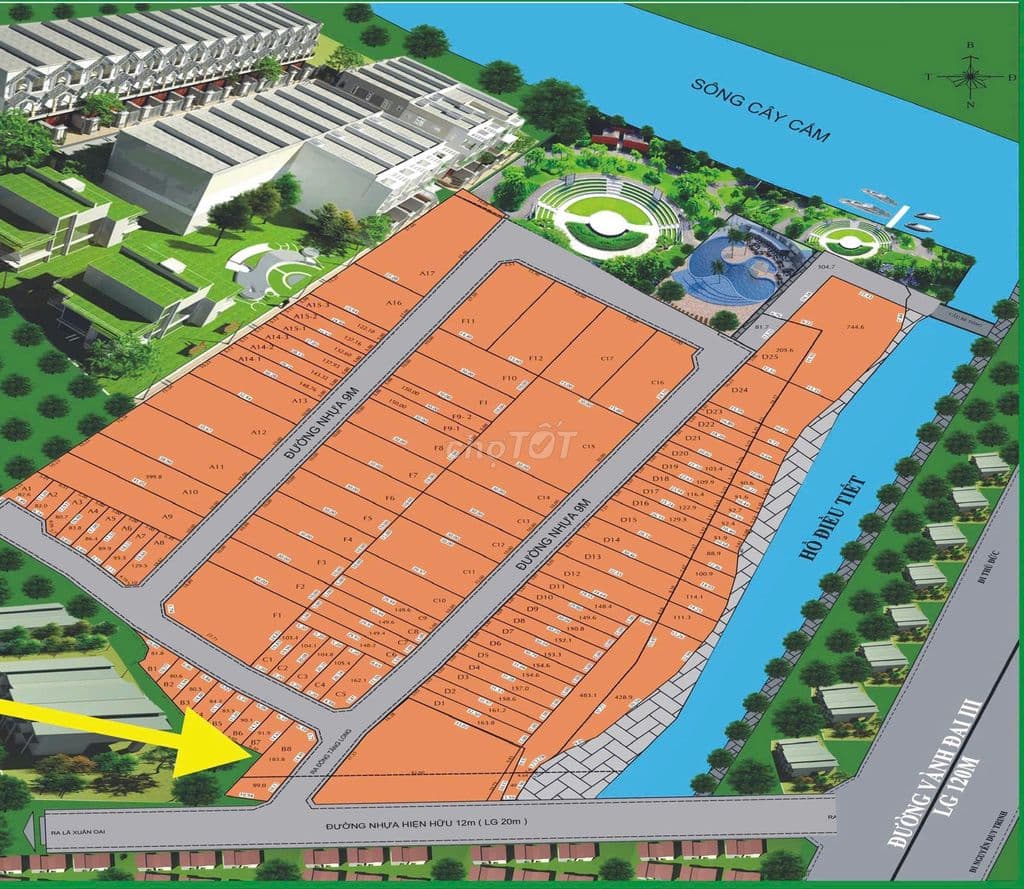 NỀN GÓC 2 MT - DỰ ÁN TĂNG LONG - 13 TỶ/272M2