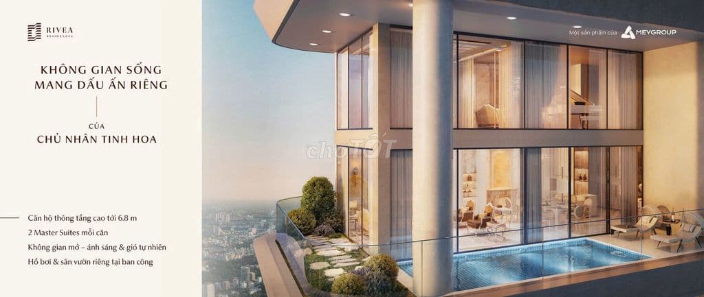 Bán Duplex Rivea Hoàng Mai 224m view hồ côngviên cạnh Times city 23 tỷ