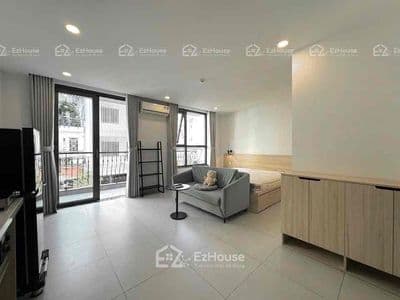 cho thuê căn studio ban công ngay luỹ bán bích - vườn lài gần chợ