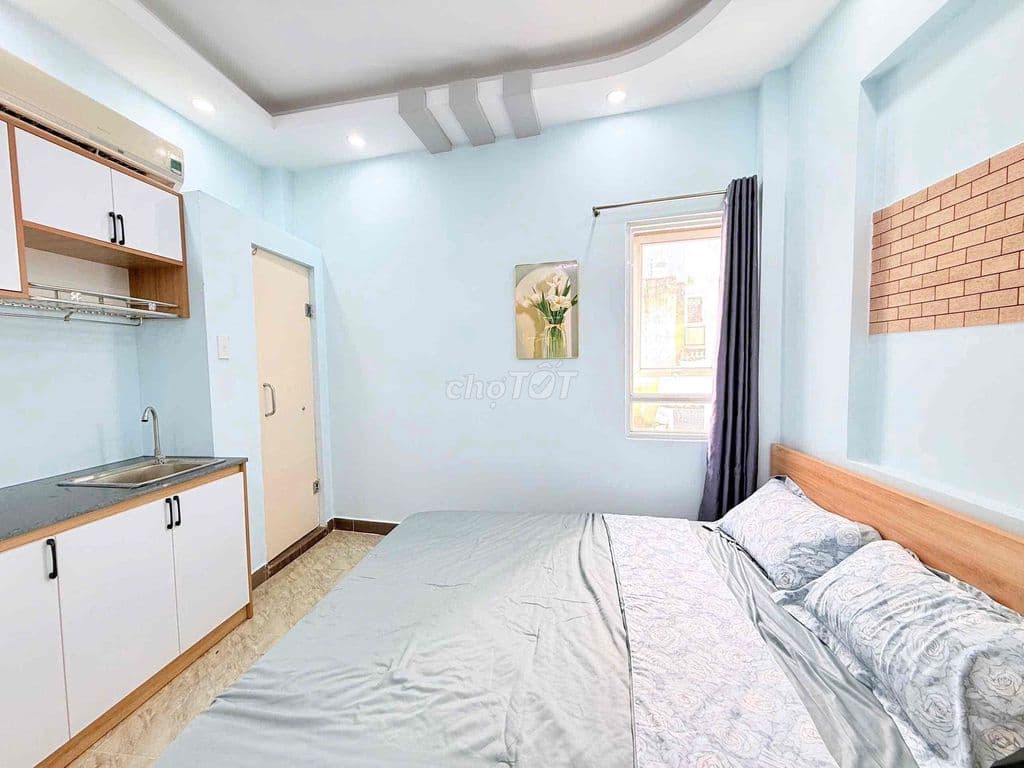 CHO THUÊ PHÒNG STUDIO SỔ TRỜI MỚI NGAY CÔNG VIÊN GIA ĐỊNH - FULL NT