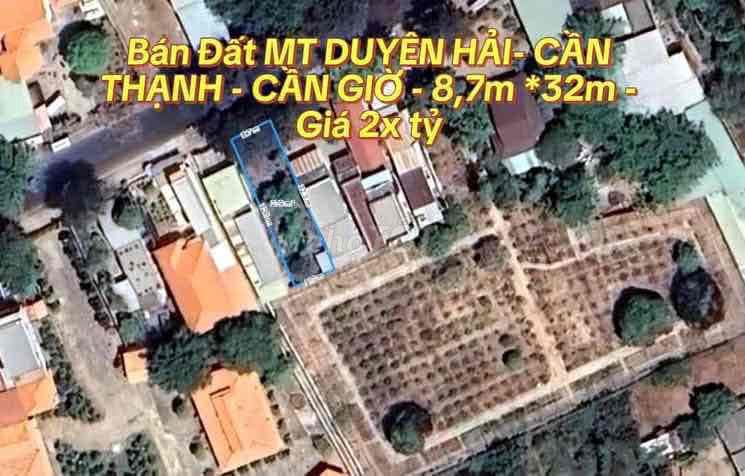 Đất MT Duyên Hải Cần Thạnh 278m² gần biển – SHR – 2x tỷ