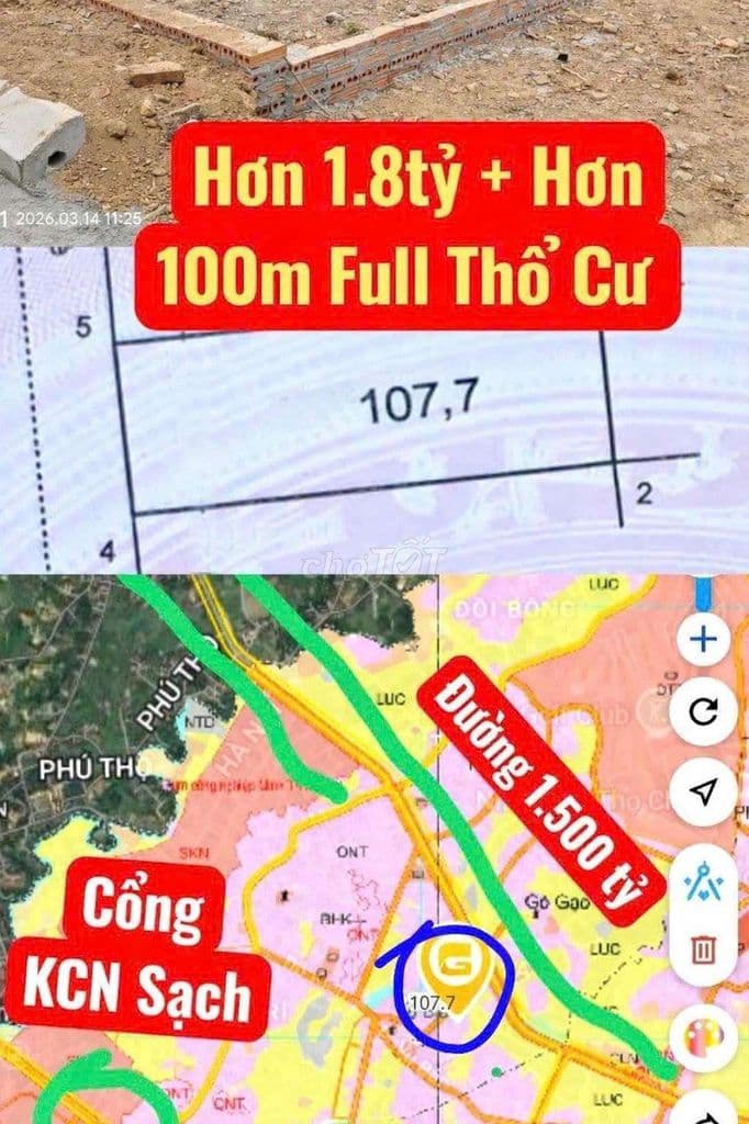 hơn 1.8tỷ ngay sát đường Ủy Ban xã Kim Anh Hơn 100m Full Thổ Cư