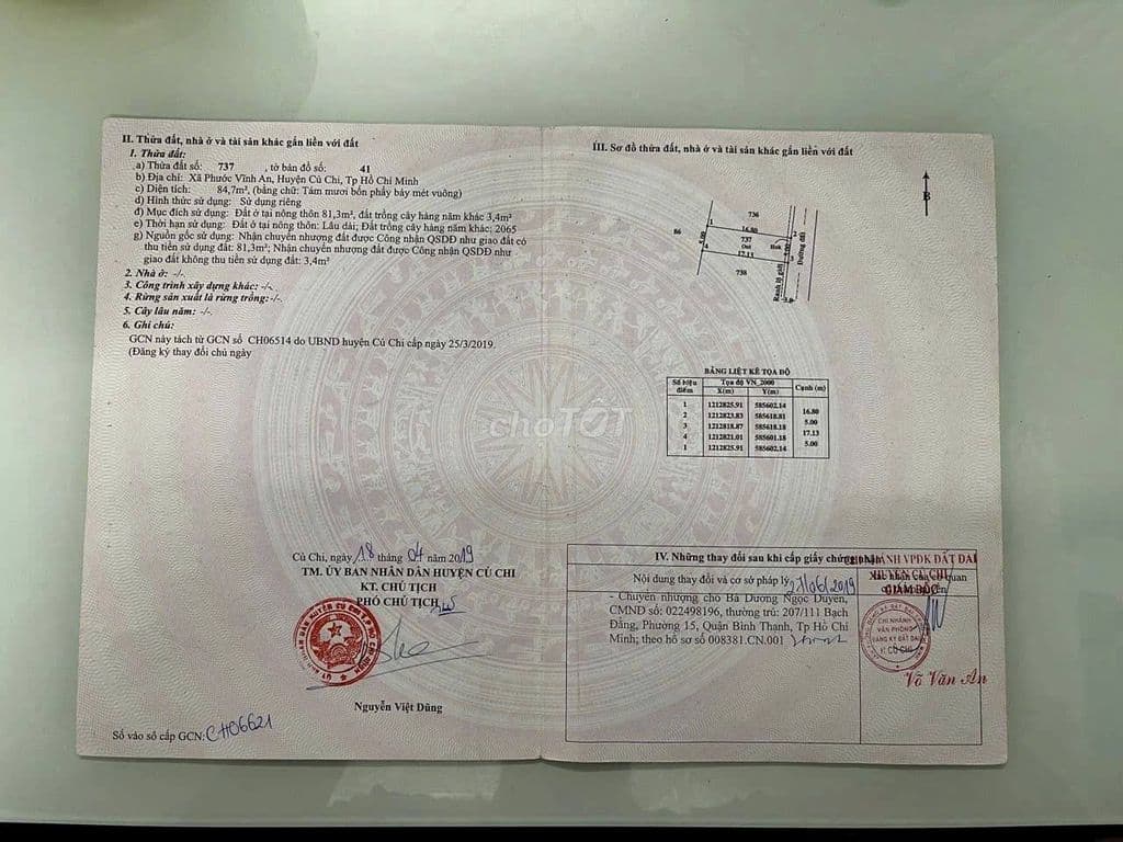 Kẹt tiền bán 84,7m2 đất TC,X.Phước Vĩnh An ,Củ Chi . Giá 653 triệu - Ảnh 3
