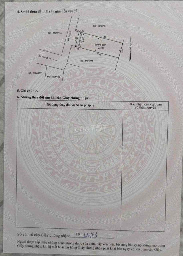 Bán Đất thổ cư tặng nhà C4 sát khu Tên lửa