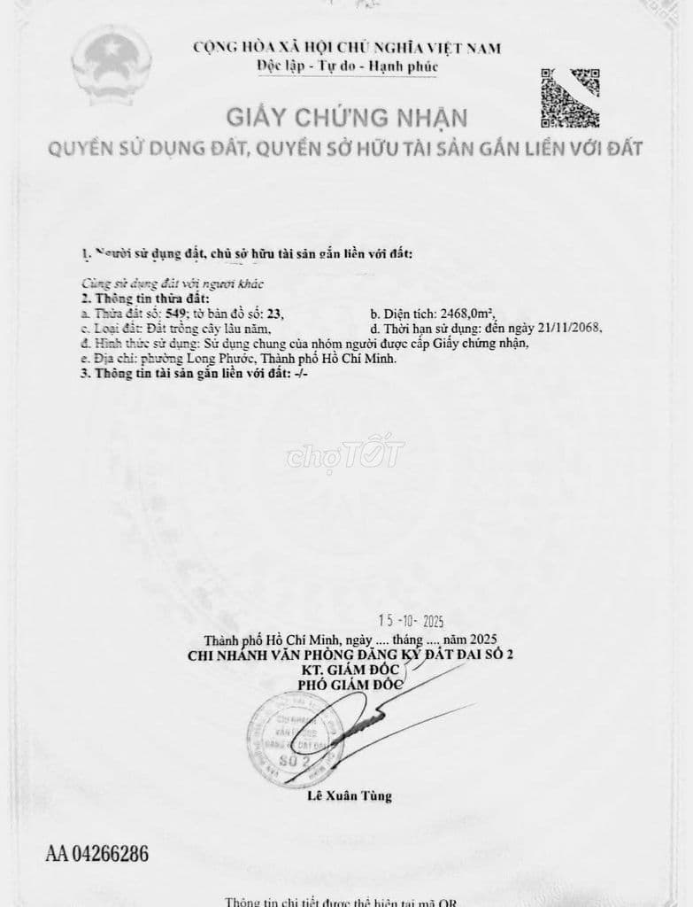 chính chủ bán đất MT đối diện KDL song Long giá 9.8tr/m2 2500m2 - Ảnh 2