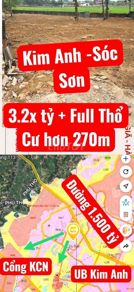 Giá hơn 11tr/m Full thổ cư 275m có View Đồng gần đường 1.500 ty và UB