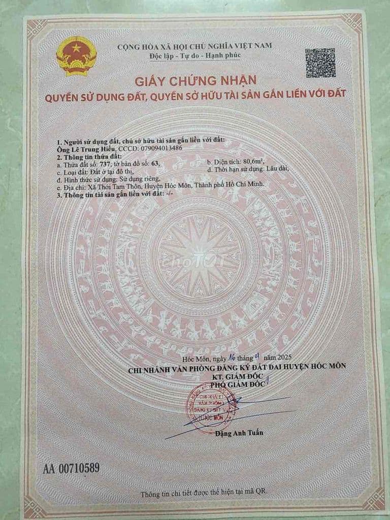 Chính chủ bán đất thổ cư 80,6m2 sát đường Tô Ký giá rẻ - Ảnh 2