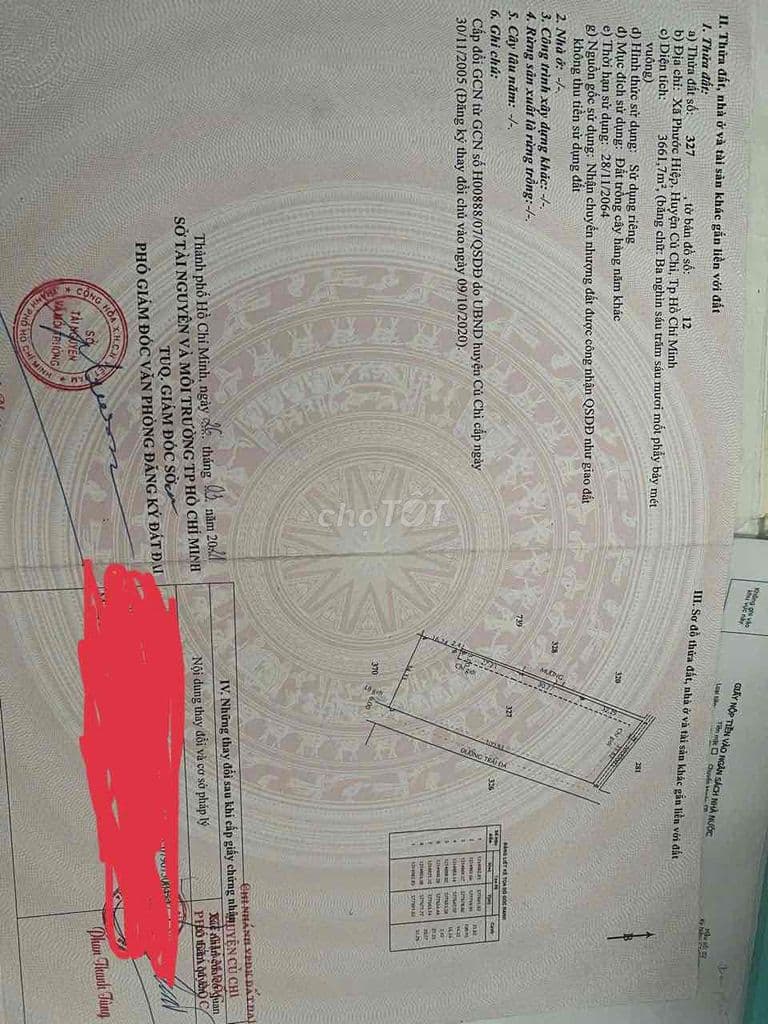 Bán đất củ chi