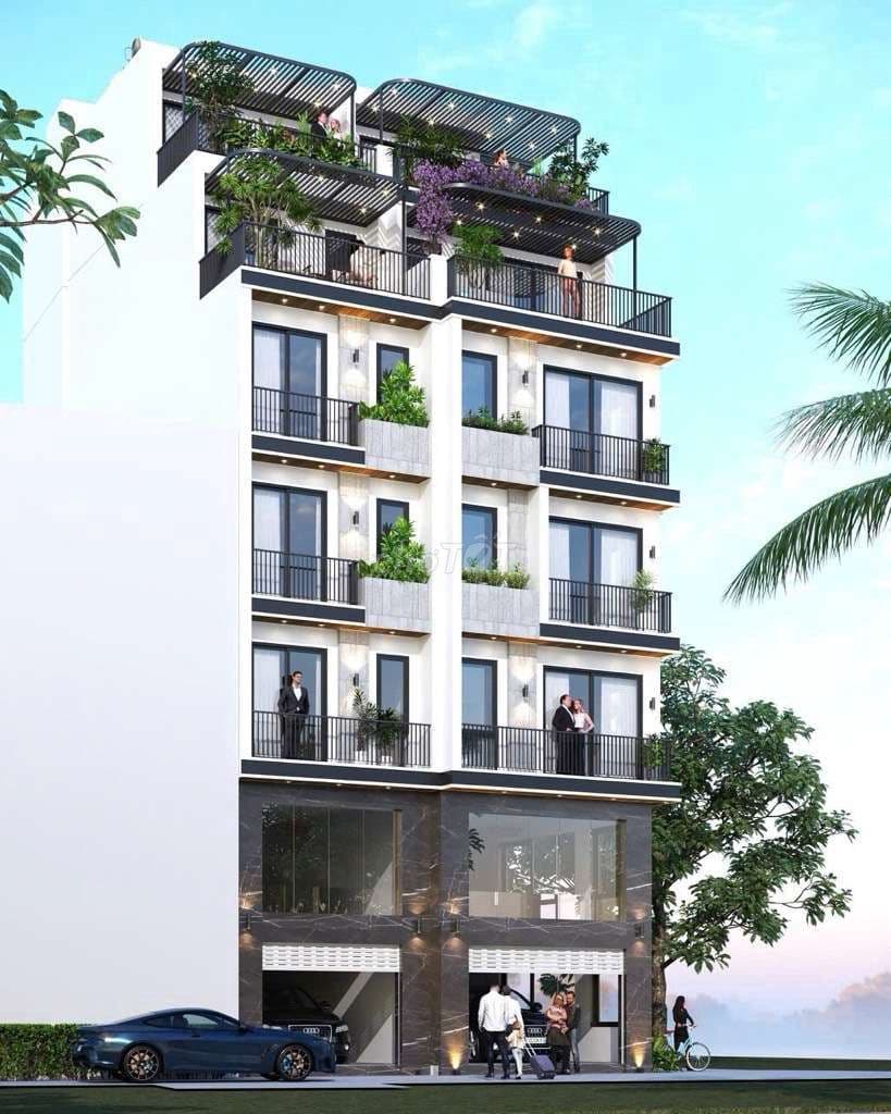 # nhà đẹp sang xịn, Nội thất cao cấp, Gara 2 ô tô, 7 tầng thang máy